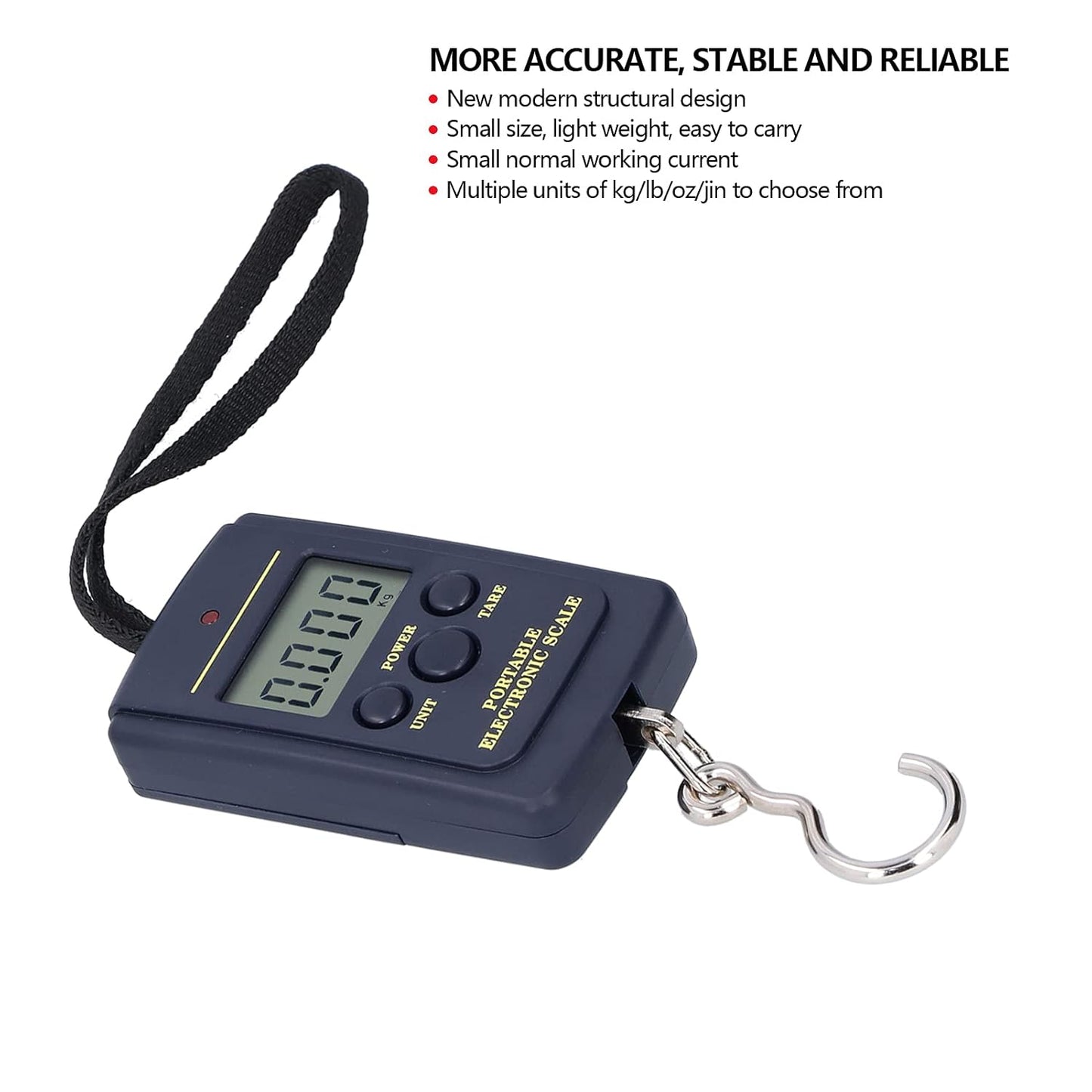 Portable Electronic Scale Mini 40kg-10g with Hanging Hook WH-A01L