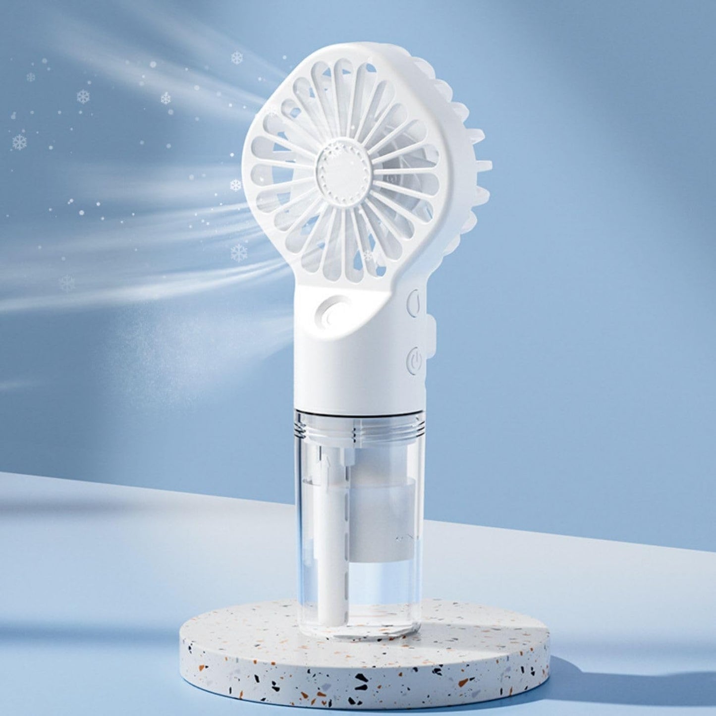 Portable Mini Fan with Mist, Rechargeable Handheld Misting Fans for Travel, Office, Outdoor Use