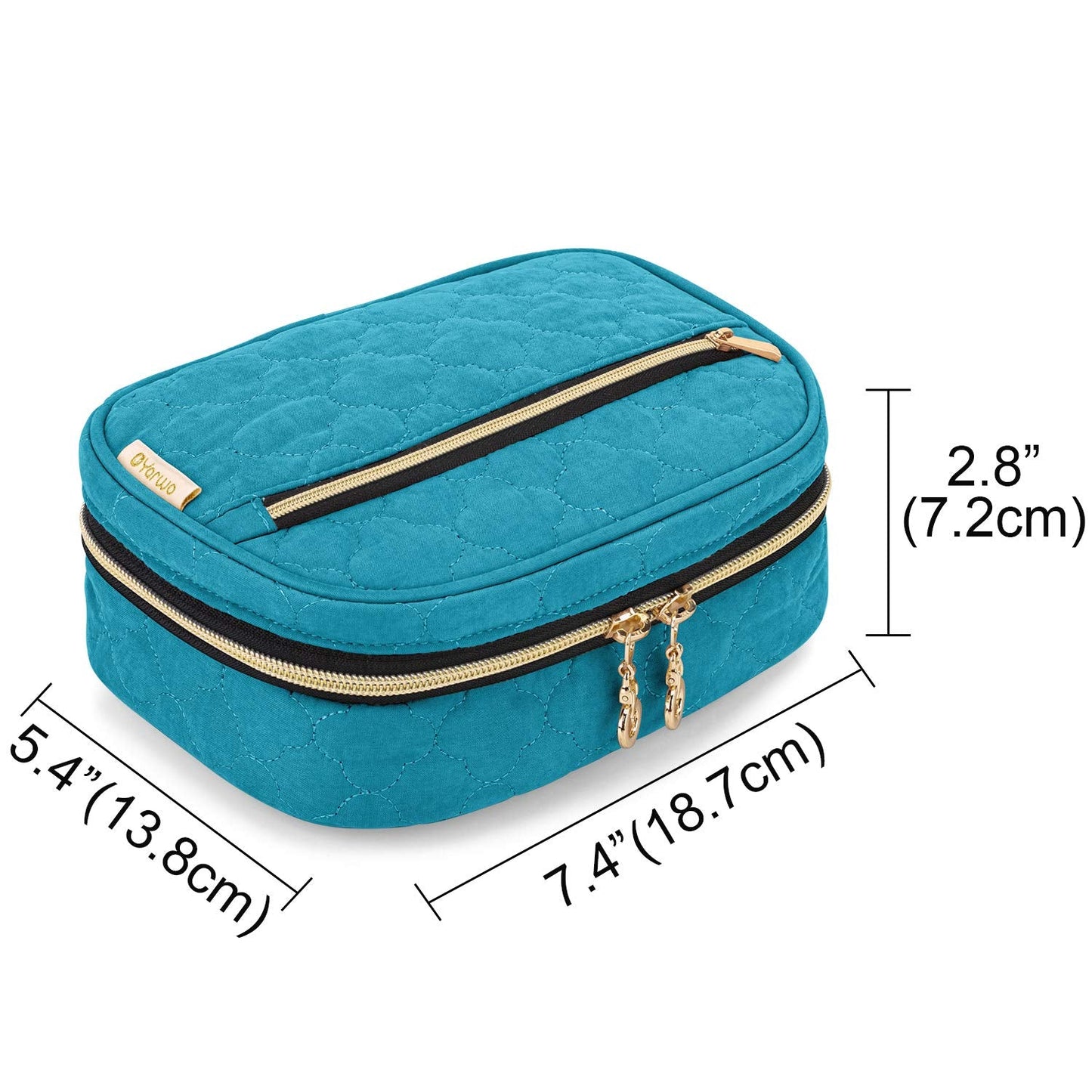 Yarwo Crochet Hook Case, Travel Organizer Bag for Crochet Hooks, Aluminum Crochet Hooks, and Crochet Supplies, Teal (Bag Only)