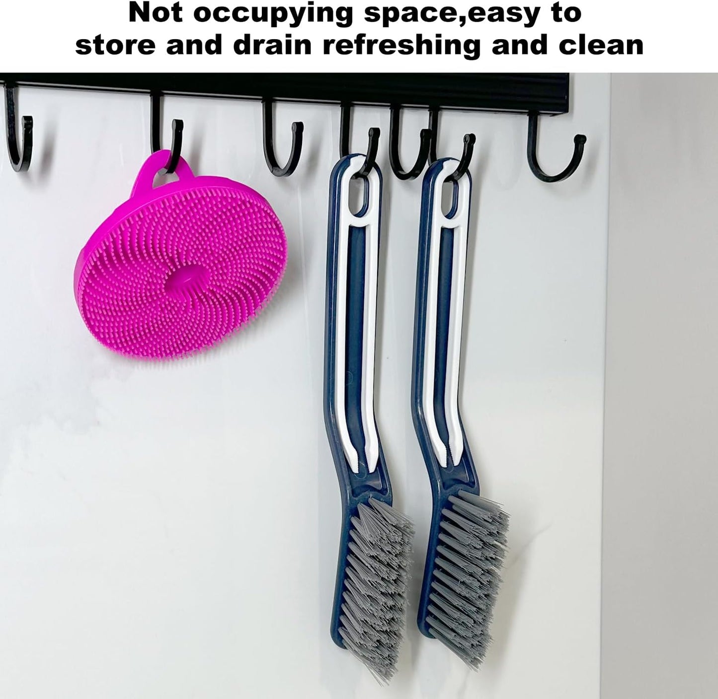 Cleaning Brush, QAGOBDI Hard Bristle Crevice Cleaning Brush for Household, Bathroom Cleaning Tools (2 PCS)