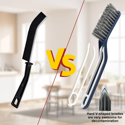 Cleaning Brush, QAGOBDI Hard Bristle Crevice Cleaning Brush for Household, Bathroom Cleaning Tools (2 PCS)