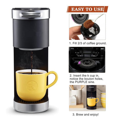 Reusable K Cups for K-Mini/K-Duo/K-Express, 2 Pack K Cup Reusable Coffee Pods for K-eurig, BPA Free Refillable Single K Cups for K-eurig 1.0 & 2.0 Series