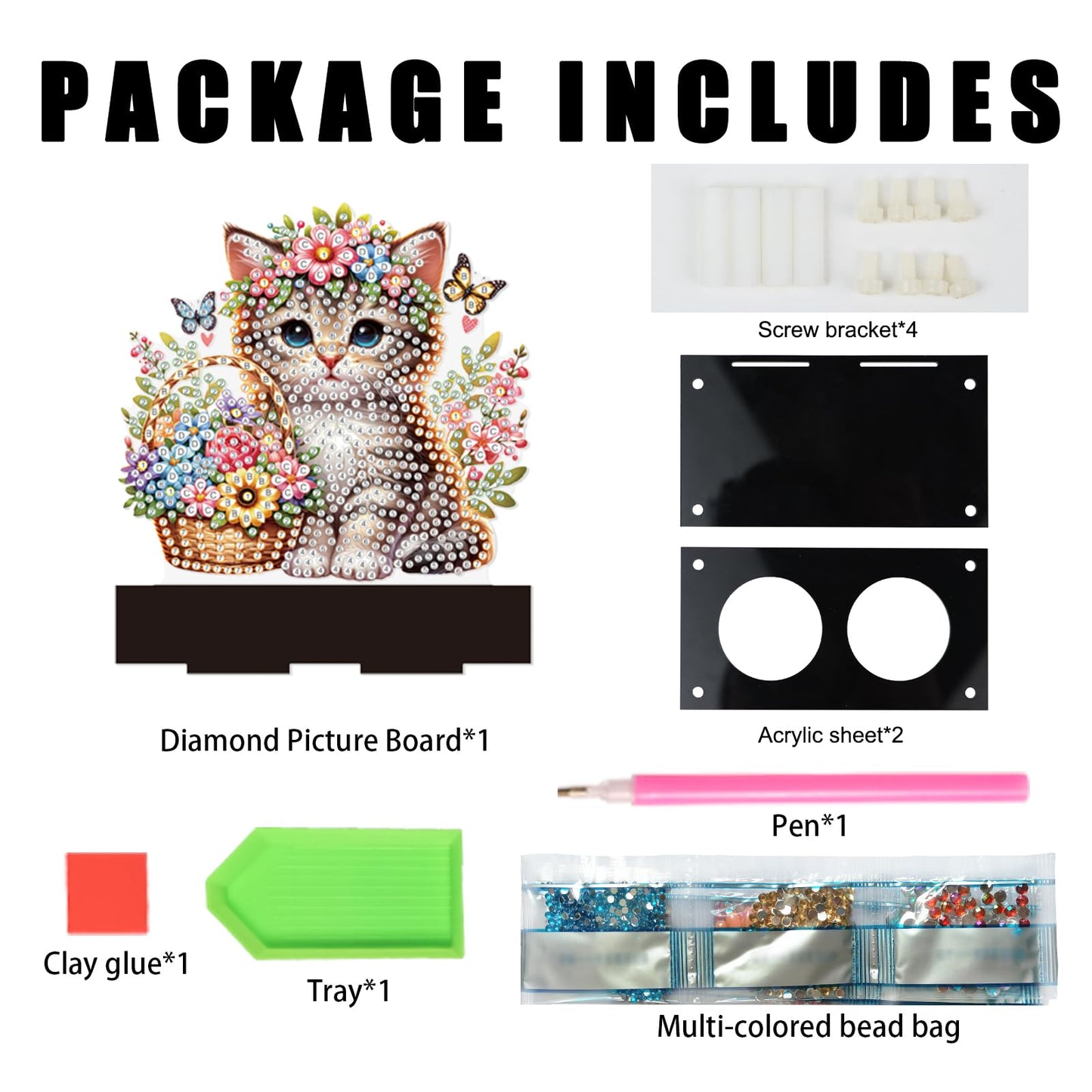 JISHSHAY Diamond Art Candle Holder Cat Diamond Painting Candlestick Holders Animal Gem Painting Candle Stand Flower Gem Art Candleholders Embroidery Kit Mosaic Kits for Adults Desktop Decoration