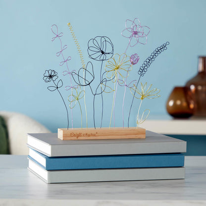 Craft Crush Wire Flowers - Create Unique Craft Wire Flower Designs with Easy to Use Tool and Guide with Display Stand - for Teens and Adults Ages 12, 13, 14, 15 and Up