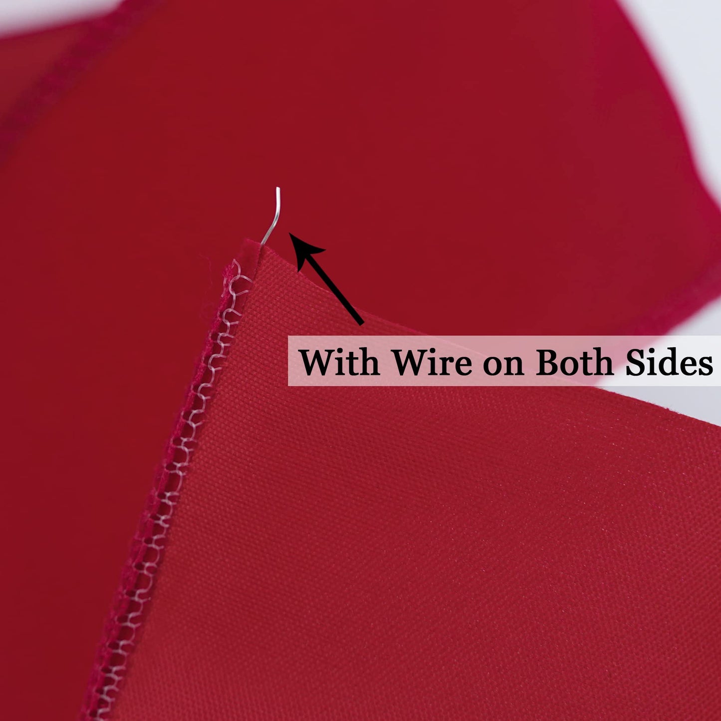 MEEDEE Red Velvet Wired Ribbon 2.5 Inch Wide Red Ribbons 25 Yards Spool Velvet Christmas Ribbon Red Wired Ribbons for Christmas Tree, Wreaths Supplies, Bows Making