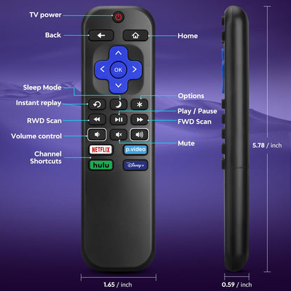 Voice Remote Control Replacement for Hisense Smart Google TV，Compatible with Hisense QLED UHD Mini-LED ULED Google TVs