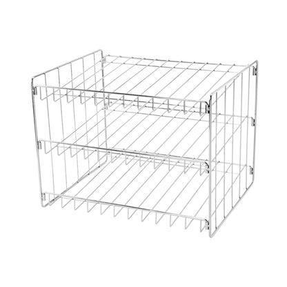 Kitchen Details 3 Tier Can Organizer | Chrome Steel Canned Food Storage Rack | Holds 36 Cans | Space-Saving Pantry & Cabinet Storage Solution | Easy Access to Canned Goods | Freestanding Design