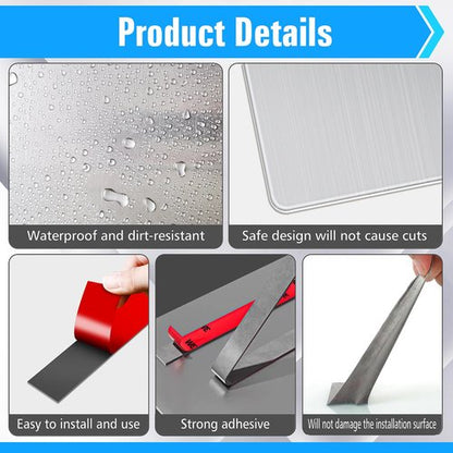 Isohit 32 x 16 Inch Stainless Steel Hand Dryer Wall Splash Guard Metal Wall Panels Backsplash Protector with Ultra Strength Adhesive for Bathroom, Kitchen, Restroom