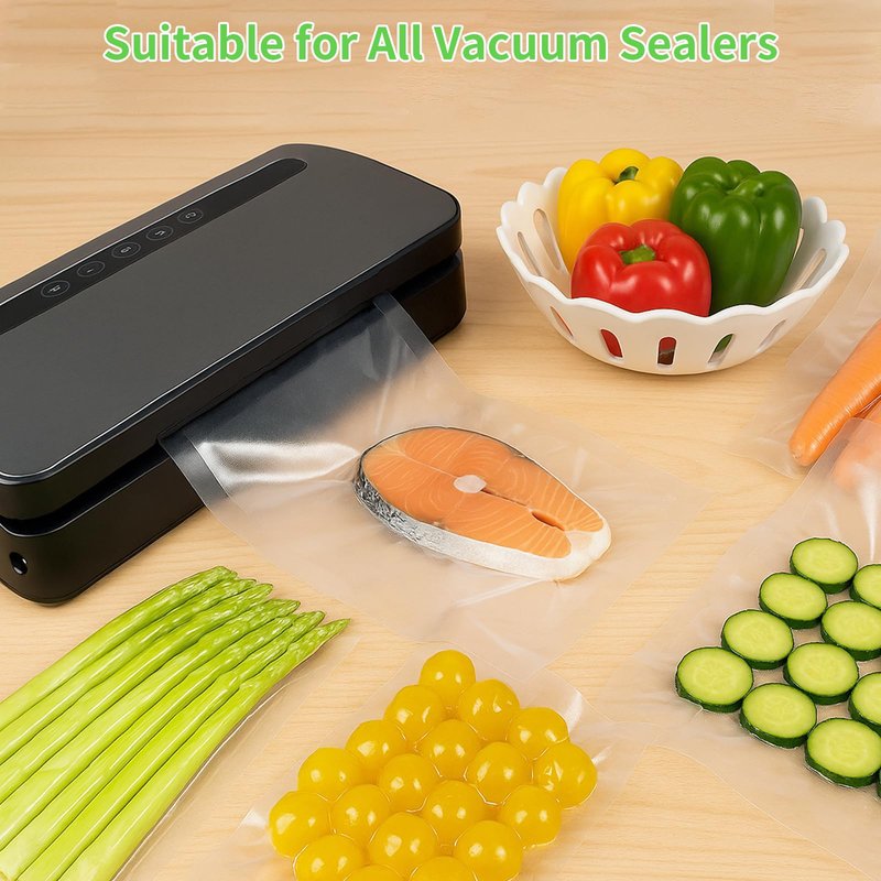 MakMeFre 200 Plus Gallon Size 12" x 16" Vacuum Sealer Bags with BPA Free and Heavy Duty,Great for Food Storage Vaccume Sealer PreCut Bag