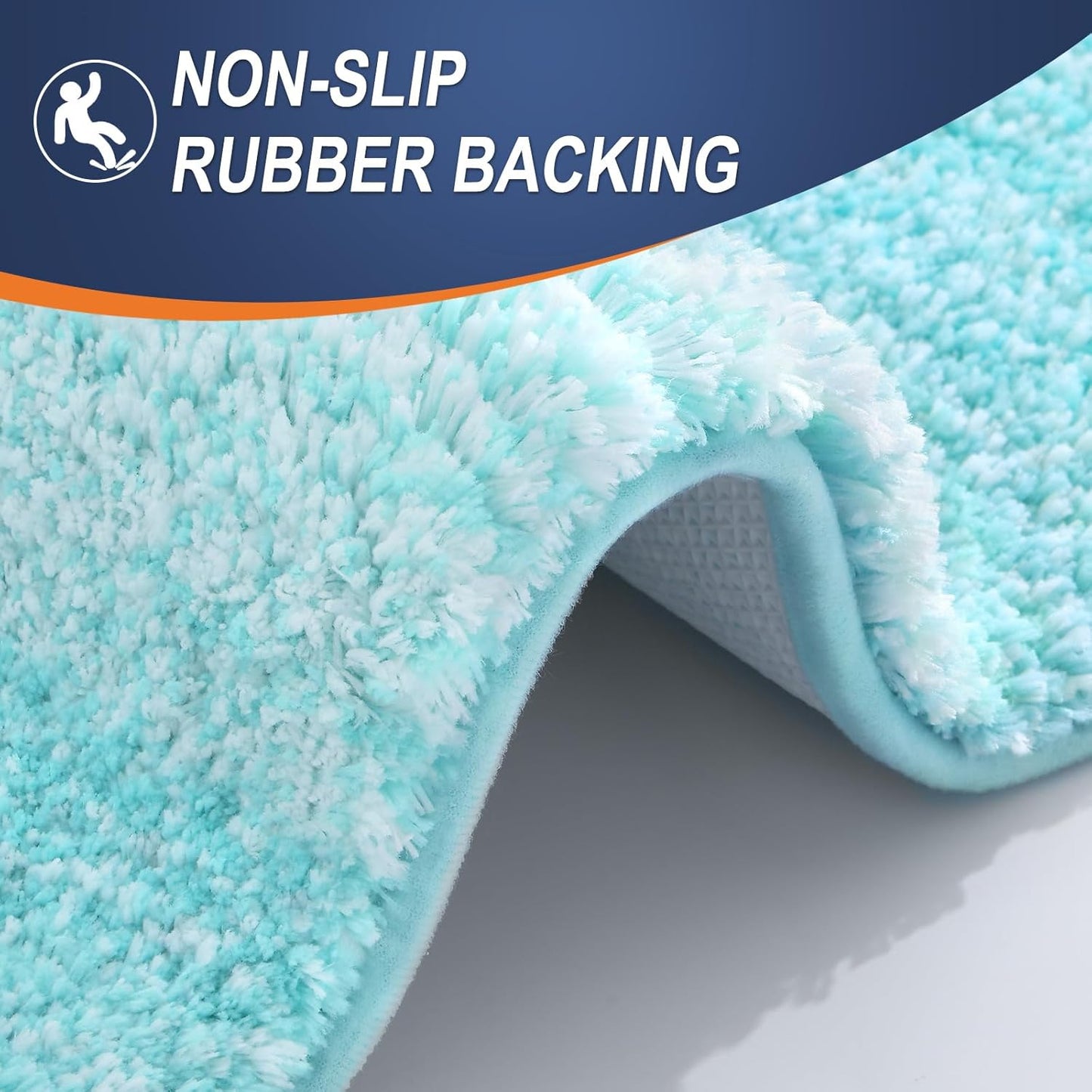 OLANLY Bathroom Rugs - Extra Soft Microfiber Mat | Quick Dry, Machine Washable, 34x21, Teal