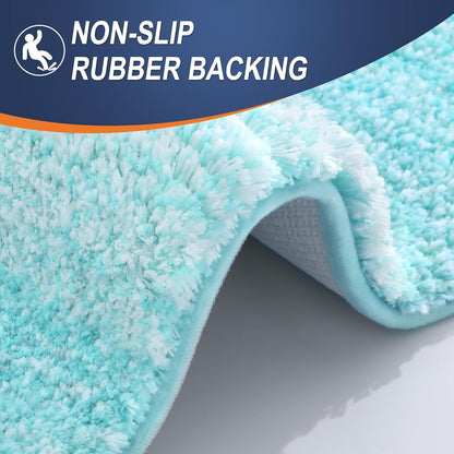 OLANLY Bathroom Rugs - Extra Soft Microfiber Mat | Quick Dry, Machine Washable, 34x21, Teal