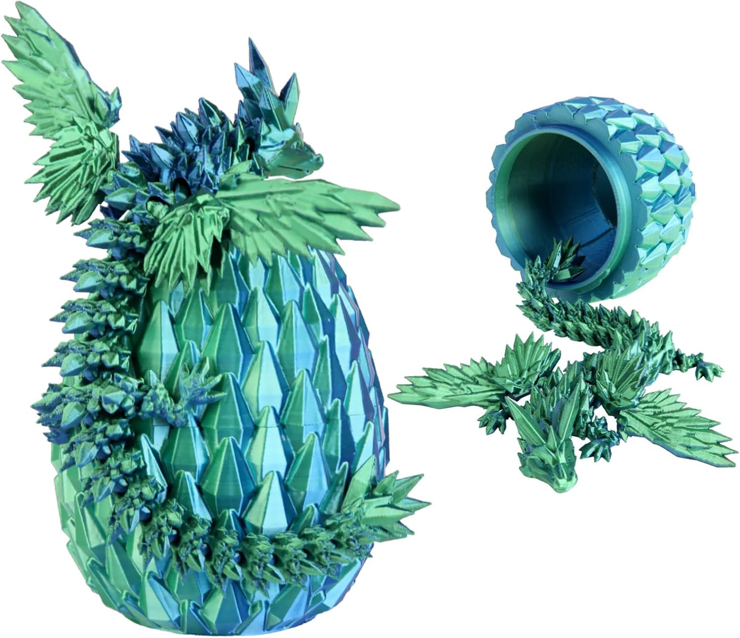 LIVOND 3D Printed Dragon Egg - Crystal Dragon Articulated Fidget Toys for Home Office Decor - Stocking Stuffer, Easter