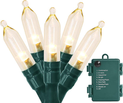 18ft 50 8 MAGOTAN Christmas Lights, Battery Operated String Lights LED Modes LED Mini Lights with Timer for Christmas