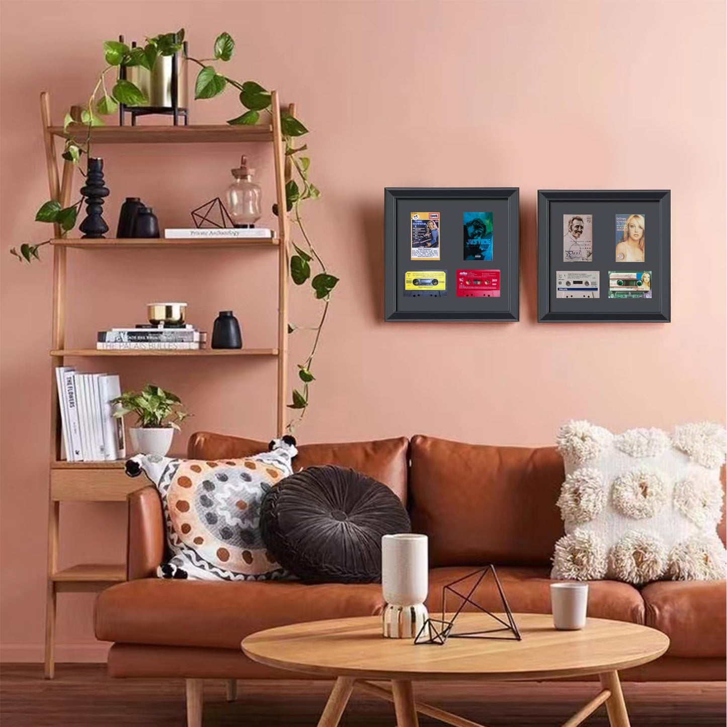 Cassette Tape Storage Shadow Box Display Cabinet,Cassette Storage Display Frame,Cassette Tape Case Display Frame with EVA Foam Lining,Retro Music Decor,Cassette Collection Display,Cassette Tape Holder