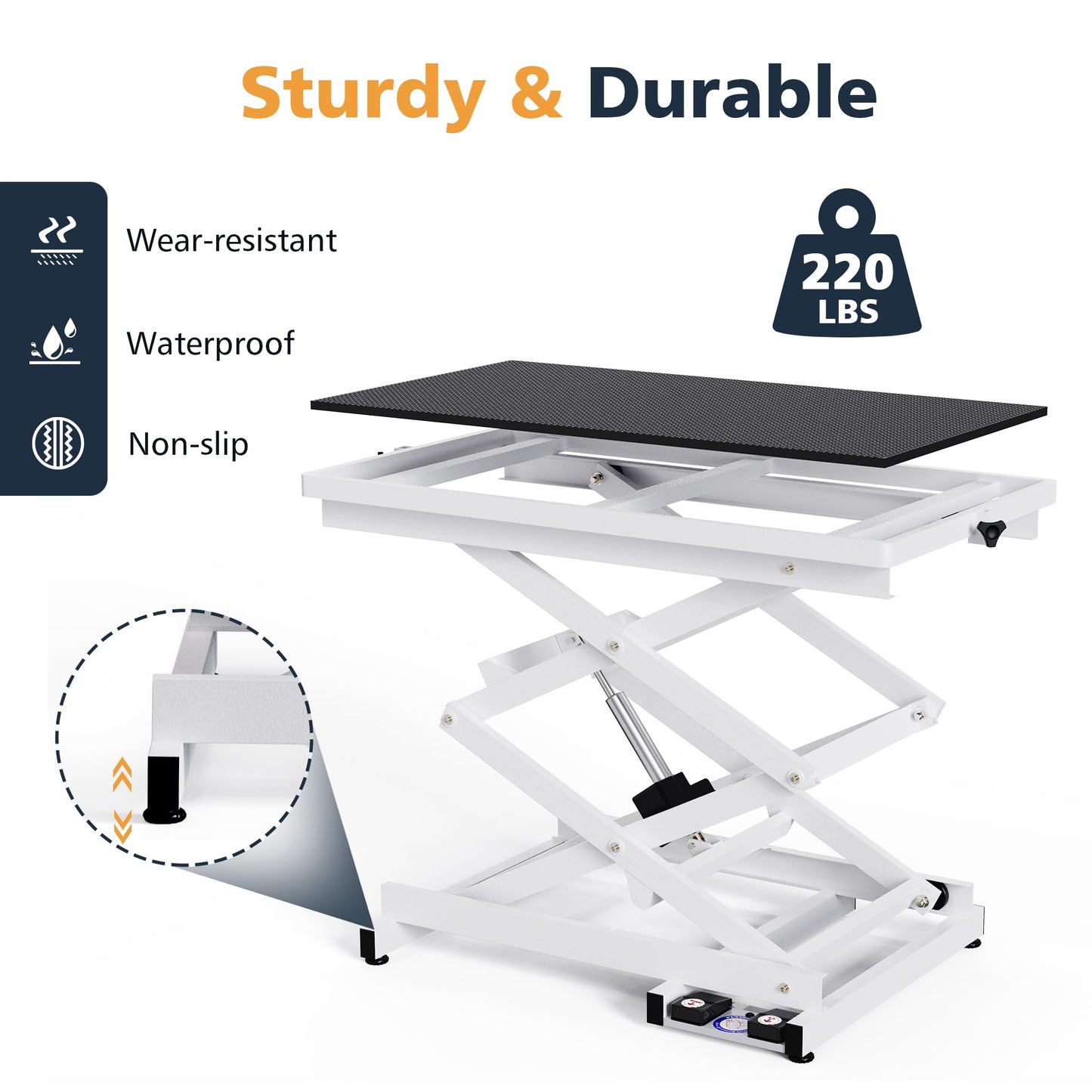 Flying Pig Heavy Duty Super-Low Electric Lift Dog Grooming Table