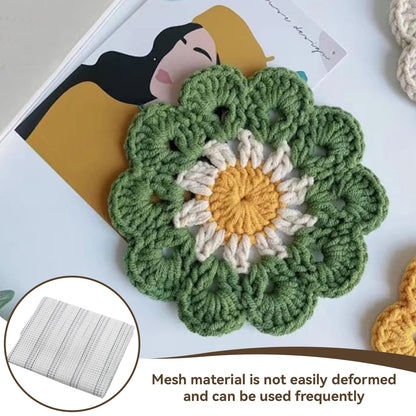 HERCHR Latch Hook Canvas,Rug Making Canvas Latch Hooking Mesh Fabric Blank Rug Hooking Mesh Canvas Kit DIY Mesh Sheet Multipurpose Rug Hooking Mesh for Embroidery Knit(100 * 150cm)