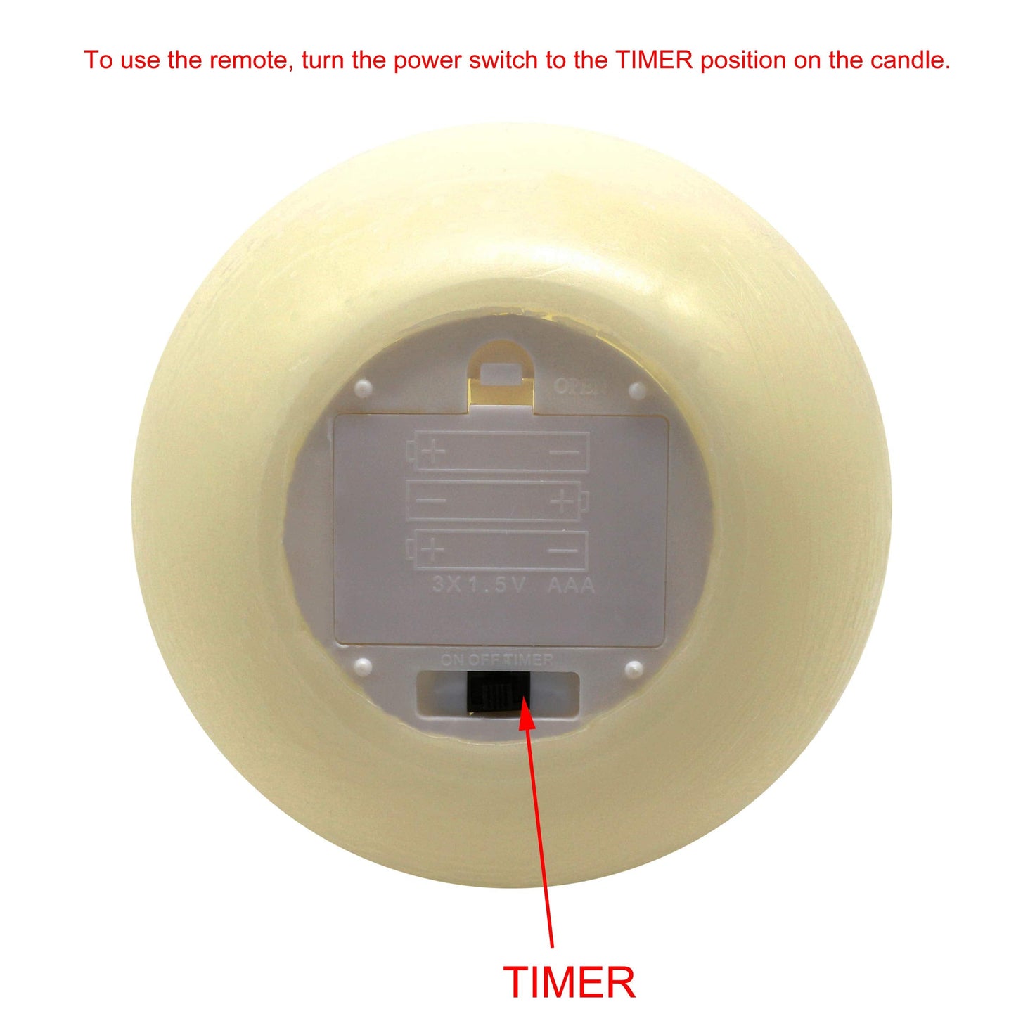 CVHOMEDECO. Moon Sphere Wax LED Dancing Flame Candle Ball Battery Operated Wax LED Flameless Candle with Timer and Remote Control, Dia. 6 X H 5 Inch, Cream