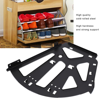 3 Layers Shoe Cabinet Flip Frame Shoe Rack Hinges Flip Drawer Hinge Black Shoe Cabinet Dump Rack with Mounting