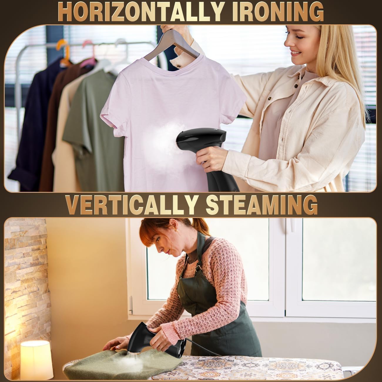 Steamer for Clothes, Handheld Garment Steam Iron with Brush for Home, Office, and Travel Wrinkle Remover