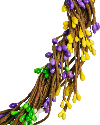 60 Pcs Easter Garland Parts Artificial Floral Picks Berry Stems Spring Pip Berry Sprays Pastel Picks Stems for Easter