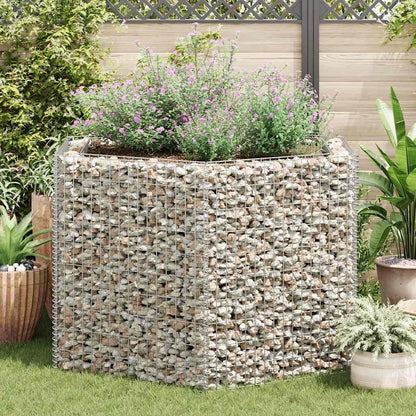 hliofuir Hexagonal Galvanized Steel Raised Garden Bed 63"x55.1"x39.4" Large Outdoor Planter Box Silver Metal Raised Flower Bed for Backyard Patio Courtyard