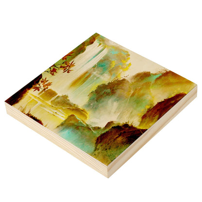 JOIKIT 20 Pack 5 x 5 Inch Wood Canvas Panels, 0.86cm Thick Wooden Canvas Board Unfinished Wood Cradled Painting Panel Boards, Artist Wooden Canvases for Burning, Pouring, String Art, Crafts