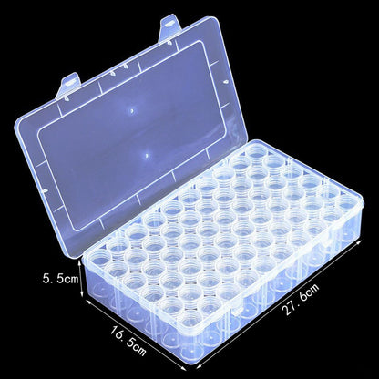 Huacan 60 Grids 5D Diamond Painting Box Storage Containers with Label Stickers for Beads Seeds Crafts