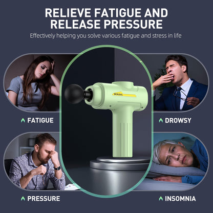 Massage Gun,Massage Gun Deep Tissue for Pain Relief with 7 Massage Heads & 6 Speeds and Carrying Case (Green)