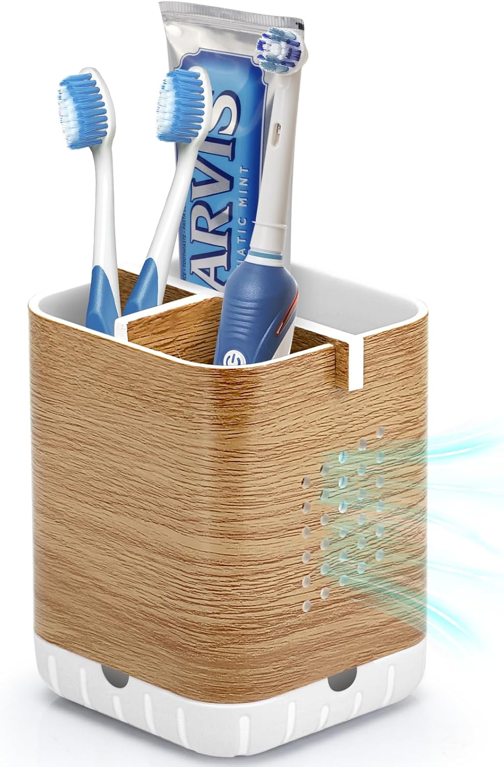 Boperzi Toothbrush Holders for Bathrooms, Detachable Anti-Slip Organizer for Kids, Toothpaste Holder Caddy