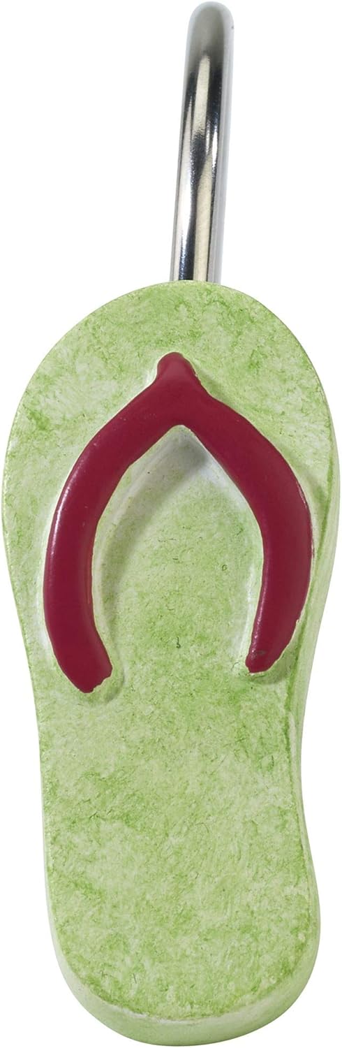Avanti Linens Beach Inspired Shower Curtain Hooks, Set of 12 for Bathroom Decor (Beach Mode Collection)