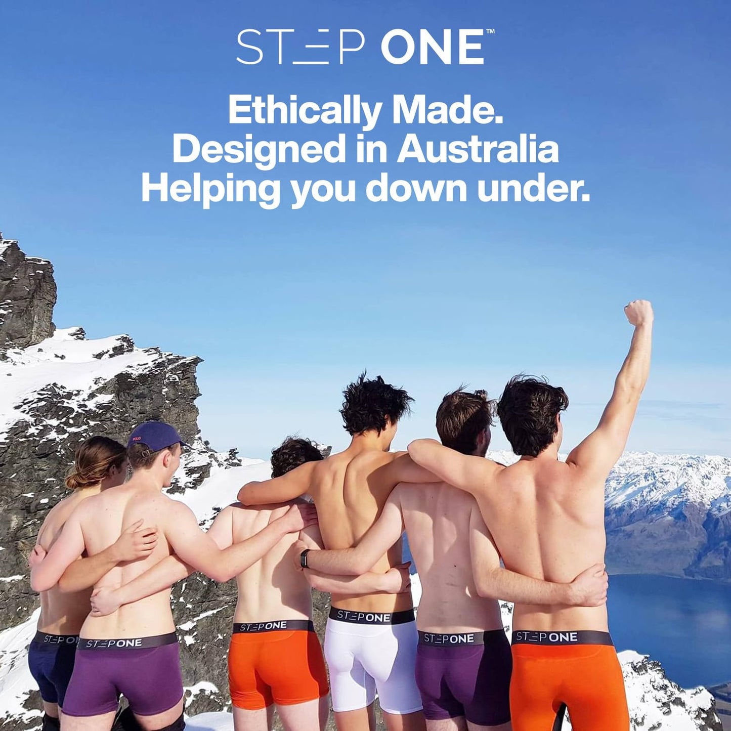 STEP ONE Mens Boxers Shorts Multipack, 5 Pairs, Anti Chafing Underwear for Men, Moisture-Wicking Boxer Shorts with 3D Pouch. Fabric Made from Organic Bamboo