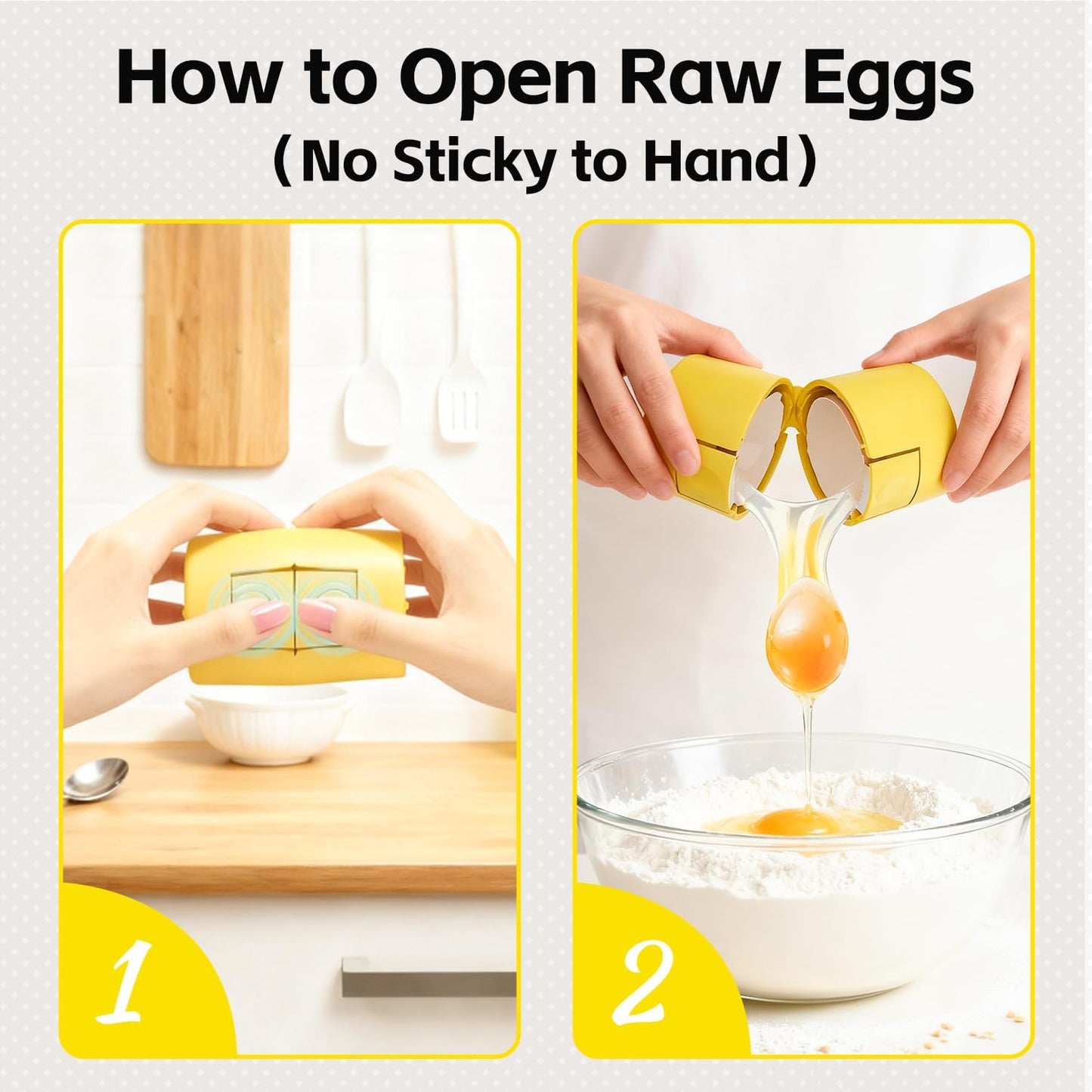 2 1 Innovative in Egg Shell Opener, Hard Boiled Egg Peeler Cracker with Piercer, Cute Egg Separator for Raw Eggs, Home