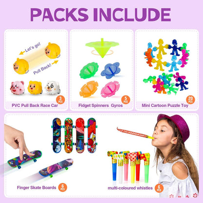 Skiennix Party Favors for Kids | 179 Pcs Goodie Bag Stuffers & Fidget Toys | Ideal for Ages 4-12