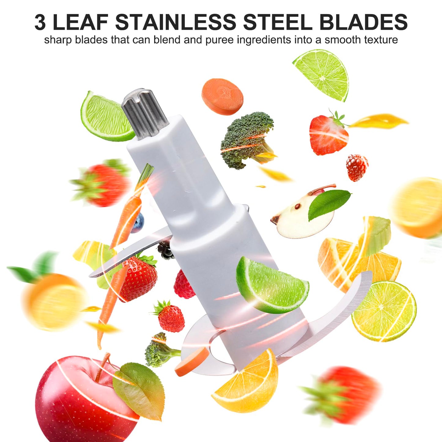 Bear Baby Food Maker, Baby Food Processor Set with Baby Food Containers, Silicone Spoons, Baby Food Puree Blender for Fruit, Vegetable, Meat, Make Fresh and Nutritious Meals for Your Little One