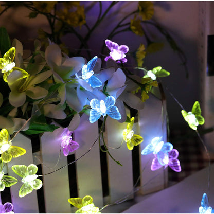 8 21.1ft 40 Butterfly String Lights,Twinkle Lights Lighting Mode Waterproof LED USB Plug in with Remote Control