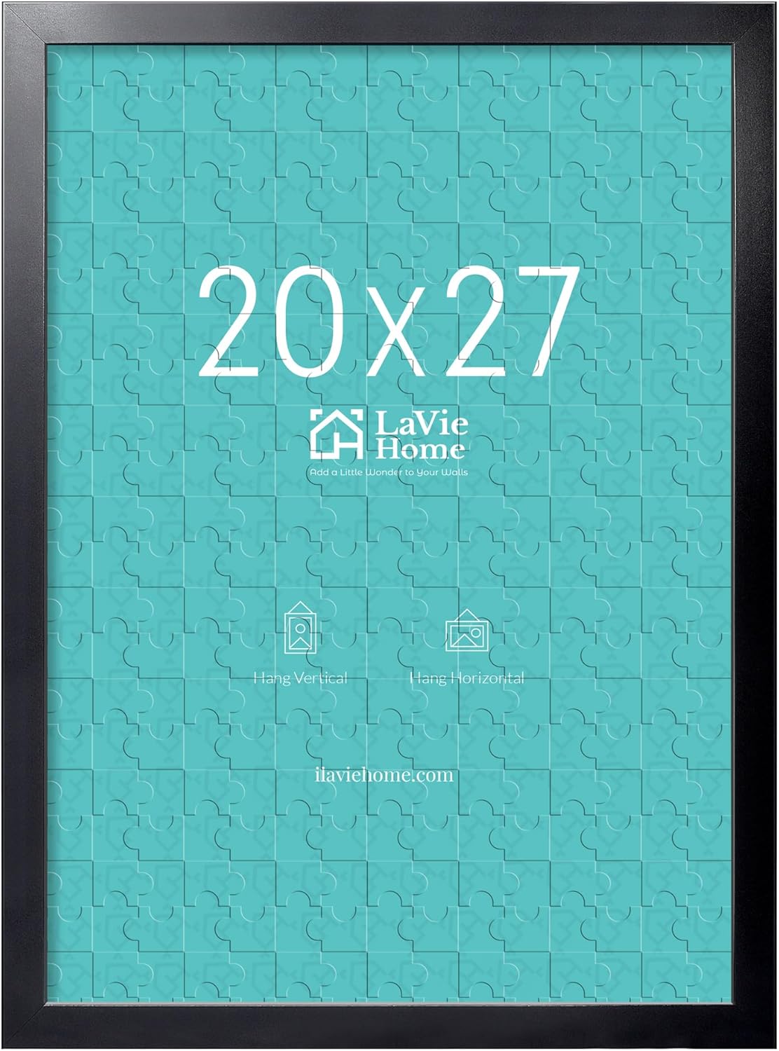 20x27 Artwork1 Pack LaVie Home Picture Frame Black, Puzzles Frame for Wall Decoration, Classic Black Minimalist Style