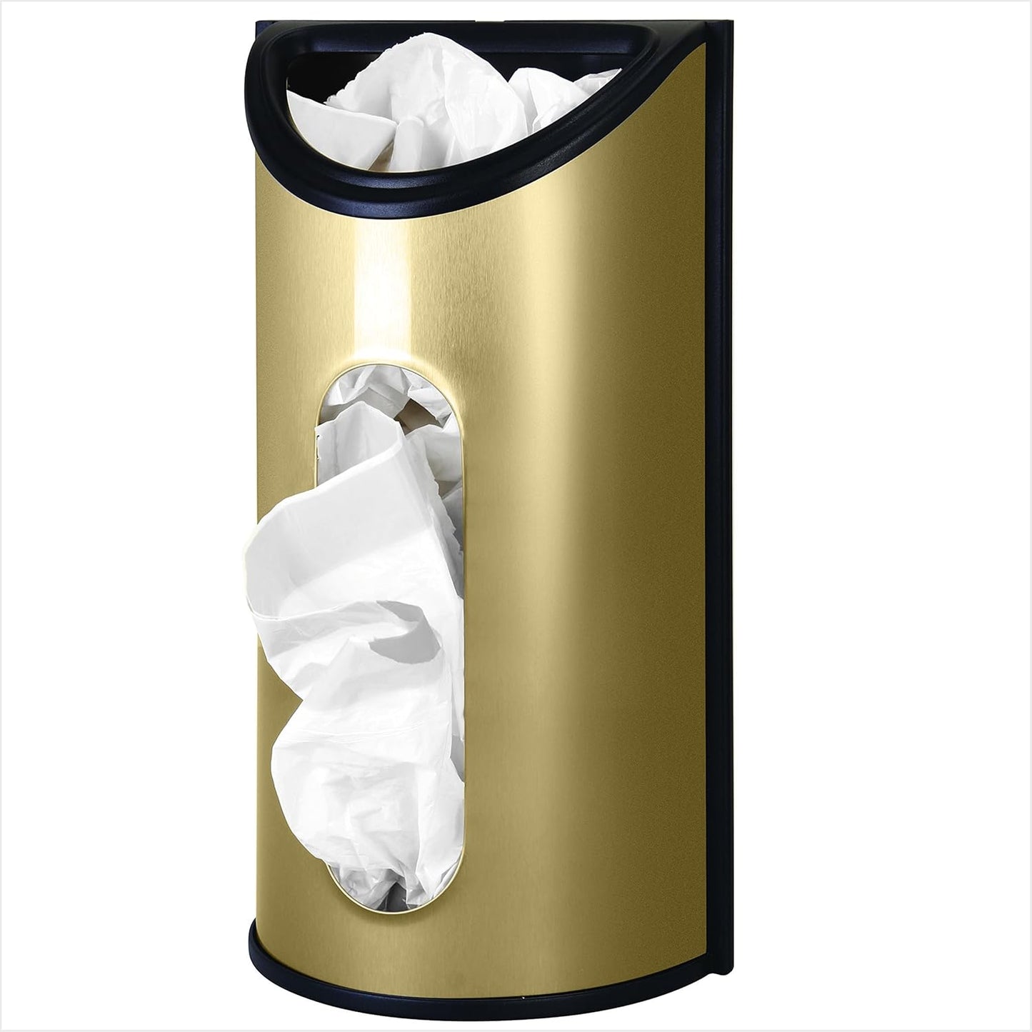 Greenco Plastic Bag Holder, Wall Mount Dispenser for Grocery Bags with Extra Wide Opening