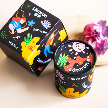 Lamron Moroccan Mint Tea Scented Candle - Cute Aesthetic Home Decor, 7.1oz Coconut Soy Wax, Strong Refreshing Aromatherapy for Stress Relief, 45H Burn Time Gift