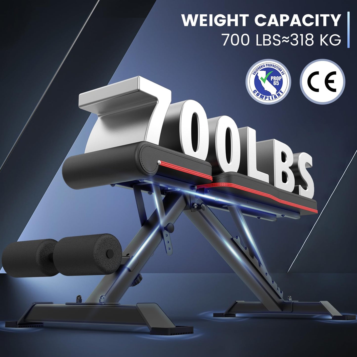 PASYOU Adjustable Weight Bench Full Body Workout Multi-Purpose Foldable Incline Decline Exercise Workout Bench for Home Gym