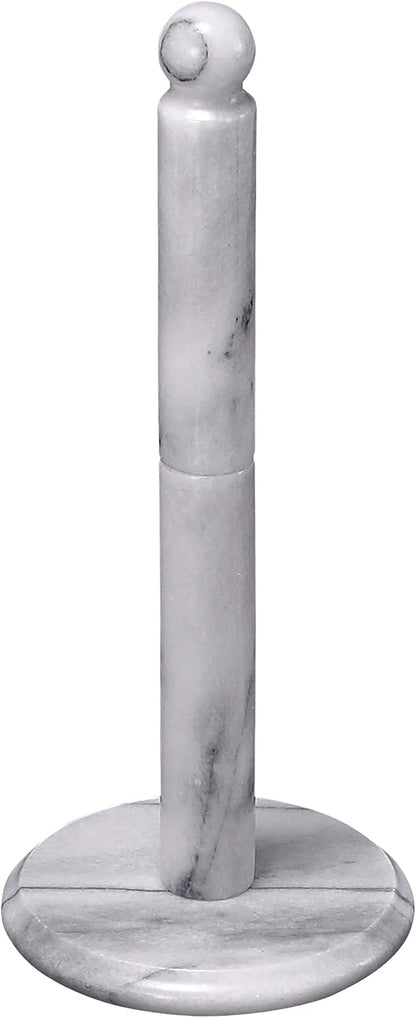 Creative Home Off-White Natural Marble Paper Towel Holder, 5.5" Diam. x 12.5" H (Color May Vary)