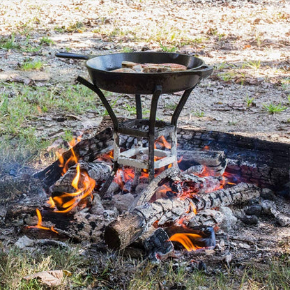 Lodge Campfire Cooking Stand - Outdoor Cooking Stand Designed for Vertical and Horizontal Use - 9 Inch