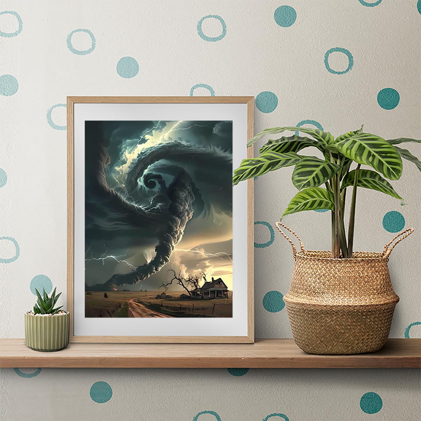 KAYEIUU Tornado on The Farm Diamond Painting Kit for Adult Diamond Painting Kit for Adult Tornado 5D Diamond Dots Kits Painting Crafts for Home Decor 12x16 inch