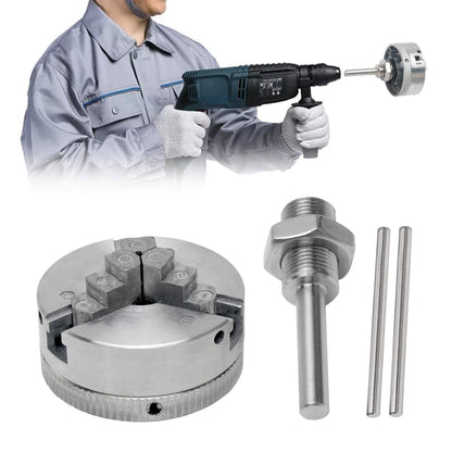 Zorivane Z011 3-Jaw Lathe Chuck, Mini Lathe Chuck with Connecting Rod and Wrench, Self Centering Wood Turning Chucks, Power Lathes Accessory