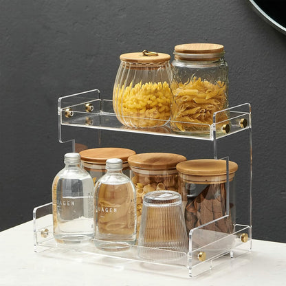 Bathroom Organizer Countertop, 2-Tier Makeup Organizer for Cosmetics and Vanity Holder for Lipstick