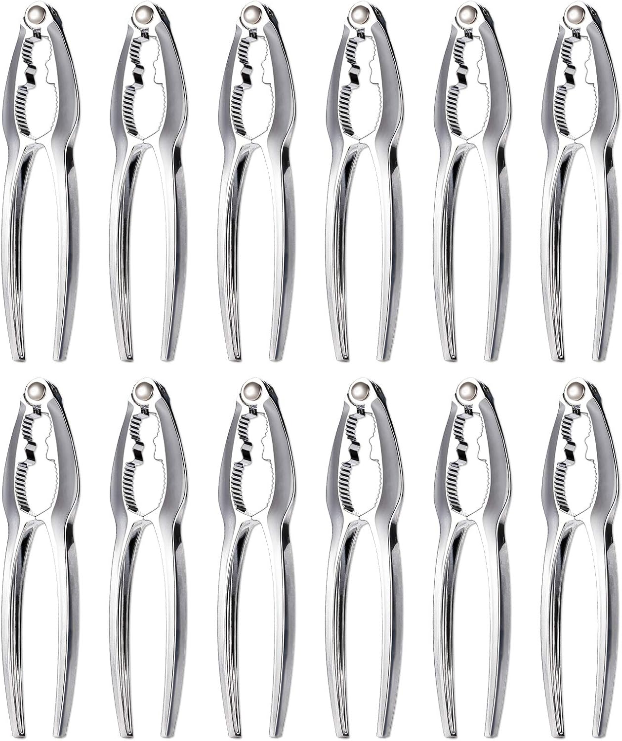 12Pcs Set Sets Crab Crackers and Tool, Nut Crackers for King Crab Legs, Stainless Steel Seafood Tools Cracker Lobster