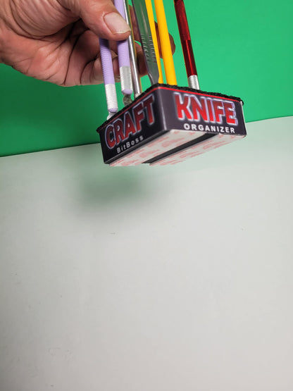 Hobby knife organizer holder for Xacto, precision knives, and scalpels