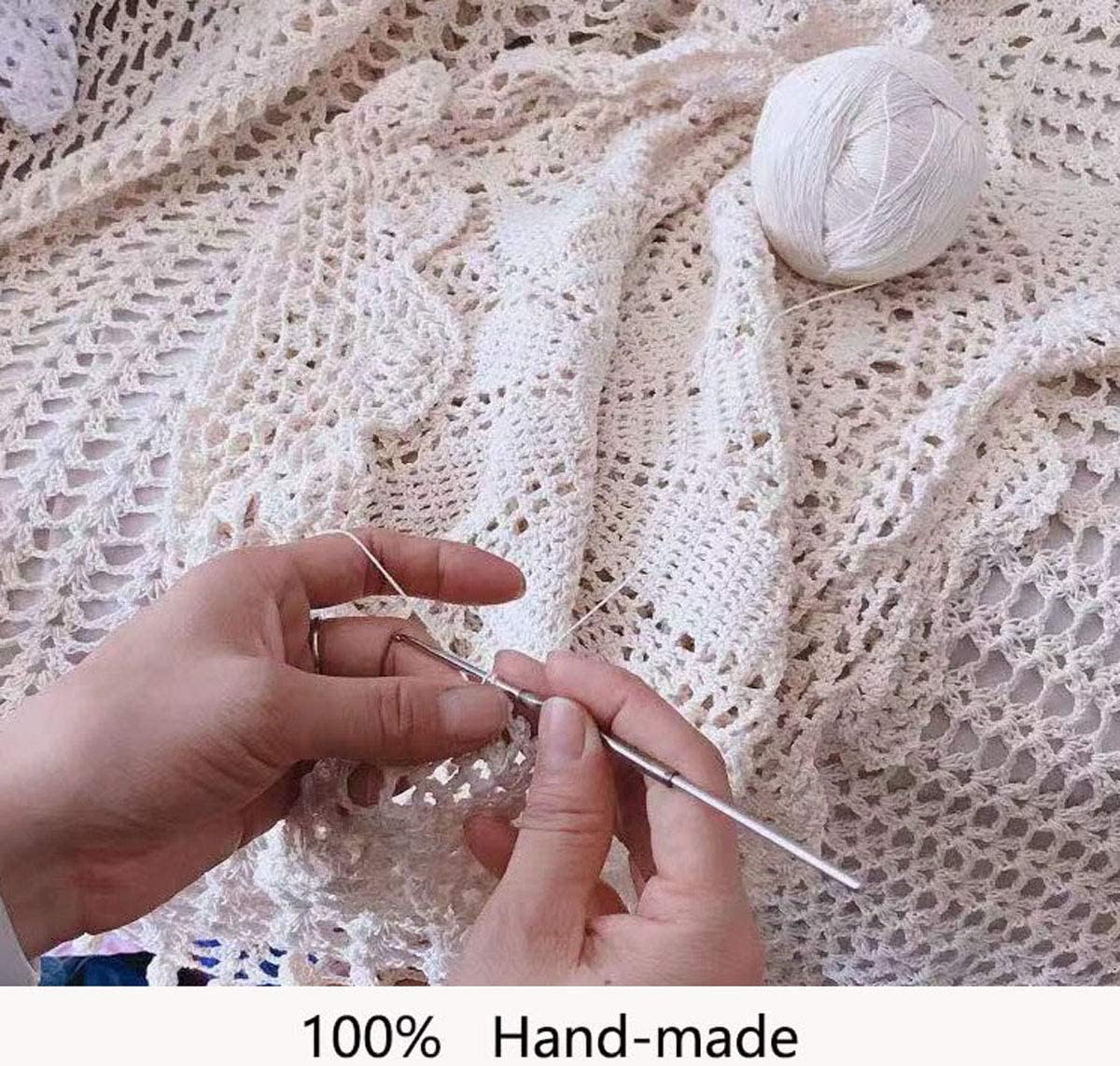 20 Inches. Beige Handmade Crochet Cotton Table Cloth Lace Doilies Round Lace Tablecloths
