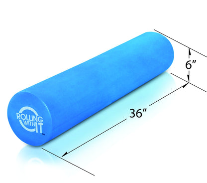 Rolling With It Foam Roller with High Density for Physical Therapy, Muscle Roller for Exercise and Muscle Recovery, Eco-Friendly Back Roller, Firm and Smooth Surface Massage Roller, Select Your Size