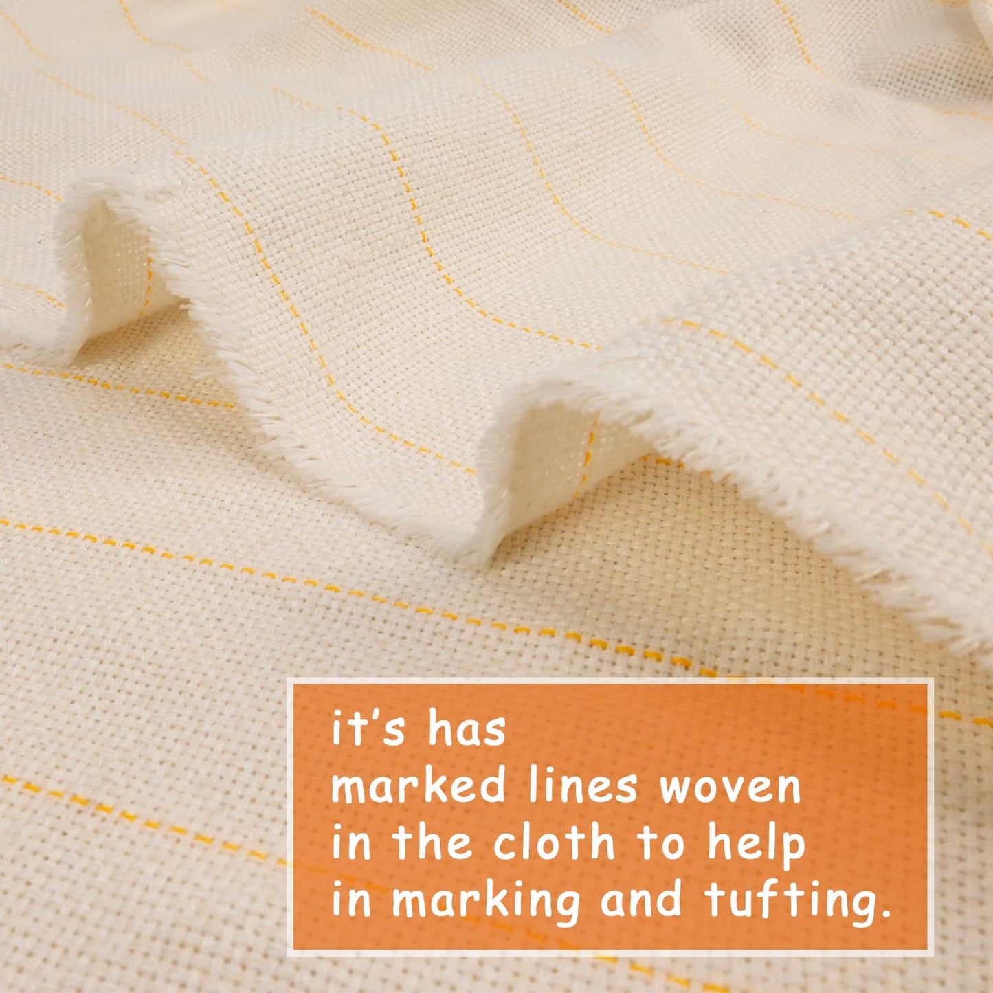 83"x59" Primary Tufting Cloth with Marked Lines, 70.9"x47.2" Tufting Non-Slip Rug Backing Fabric, Large Monk Cloth Kit,Rug Tufting Supplies,Rug Making Supplies