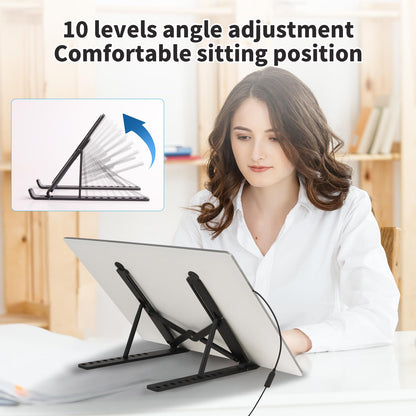 A4 Light Board for Diamond Painting - Tracing Light Box with Stand, Stepless Dimmable 3 Levels Brightness Light Pad, Ultra-Thin LED Light Pad for Weeding Vinyl, Drawing, Diamond Painting